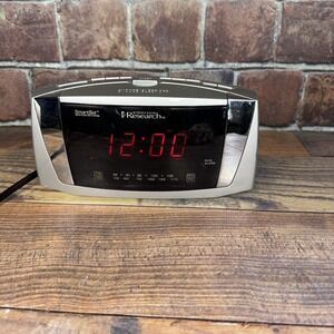 Emerson Research CKS5055S Dual Alarm Clock AM/FM Radio Smart Time Set- TESTED!